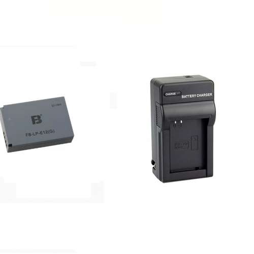 FB灃標 LP-E12 Lithium-Ion Battery Pack With Charger 代用鋰電池連充電機 (750mAh)