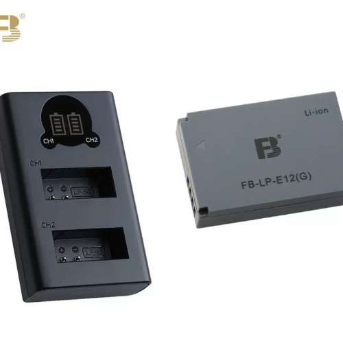 FB灃標 LP-E12 Lithium-Ion Battery Pack With Charger 代用鋰電池連充電機 (750mAh)