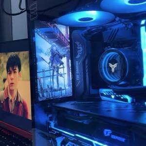 第 10代 Intel® Core™ i7處理器 台式水冷RGB電競電腦主機 ，高配16G 記憶體，電打...