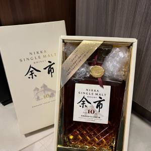 余市 10年 水晶方瓶（已停產 舊年代）