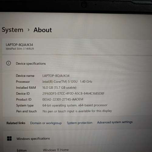 Lenovo IdeaPad slim 3 - 99% new