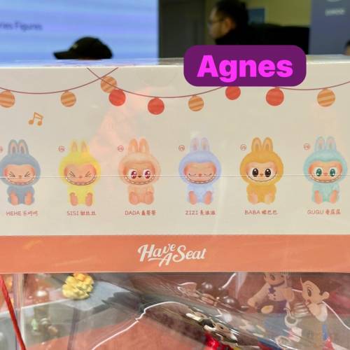 全新Labubu 坐坐全套　有意可P M