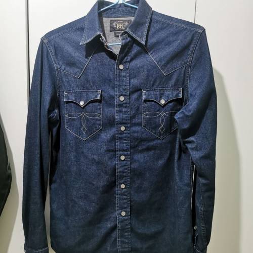 rrl  藍染 西部風格襯衫 size S