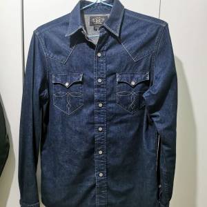 rrl  藍染 西部風格襯衫 size S