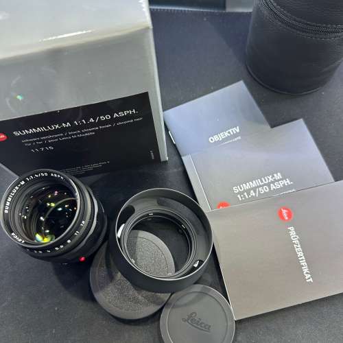 收藏級 99% Leica 50mm F1.4 ASPH Black Chrome Typ 11715 50 1.4