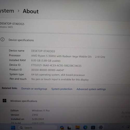 Dell - 14 inch，AMD ryzen 3500U