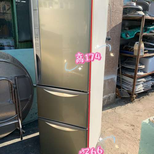 日立二手 三門雪櫃 RS-32E 香檳金色  可自動製冰 超新淨 價錢包送貨及即日安裝
