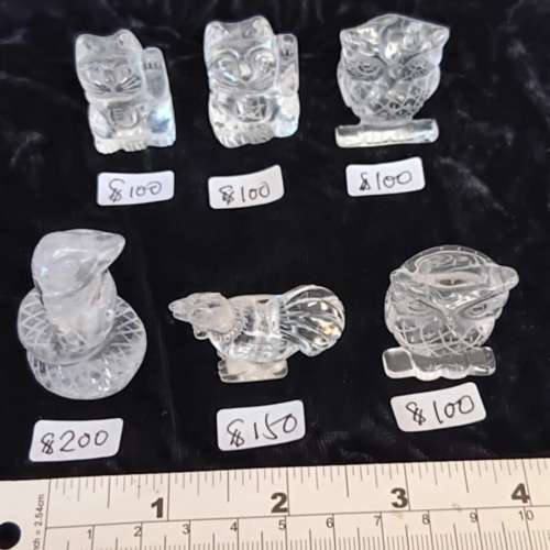 天然水晶小擺件，單件價錢如圖片顯示，  兩件起八折，全部六件五折。no.D17.1.25