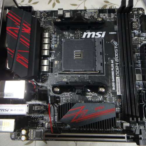 ITX MSI B450I GAMING PLUS AC 主機版 內置WiFi藍芽 Socket AM4