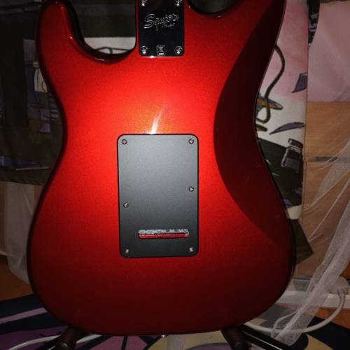 Squier Candy Apple Red Stratocaster with decent soft case