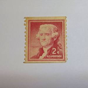 2美分復古郵票(紅色)Thomas Jefferson|
