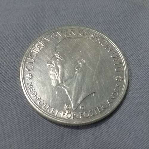 瑞典 1935 年發行瑞典國會成立 500 週年紀念版 5 克朗銀幣