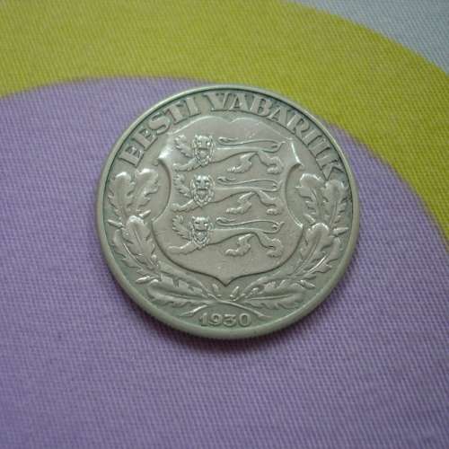 愛沙尼亞 1930 年發行 2 克朗銀幣