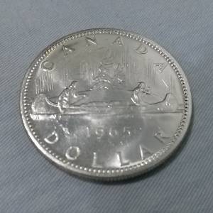 加拿大 1965 年發行 1 圓銀幣