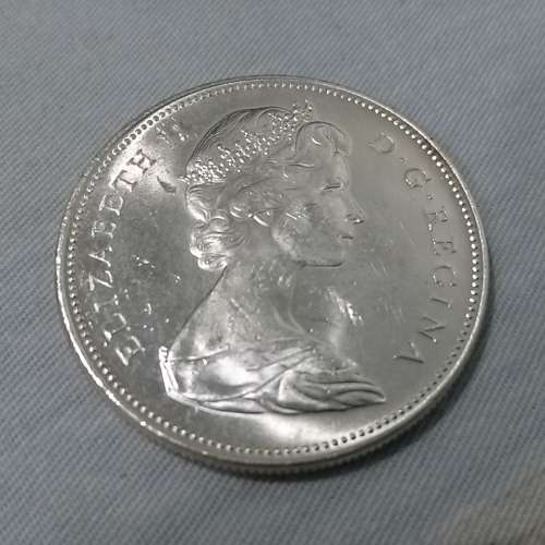 加拿大 1965 年發行 1 圓銀幣