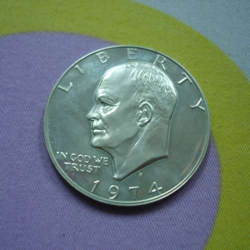 美國 1974 年發行 1 圓銀幣