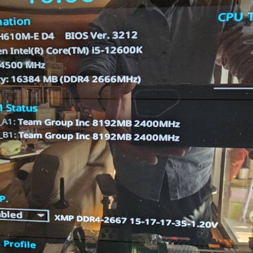 二手i5 12600 ,asus h610me,tforce d4 8g x 2