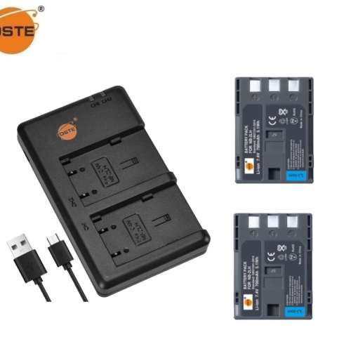 BP-2L5, BP-2LH, NB-2, NB-2LH Lithium-Ion Battery With  Dual USB Charger 代用鋰...