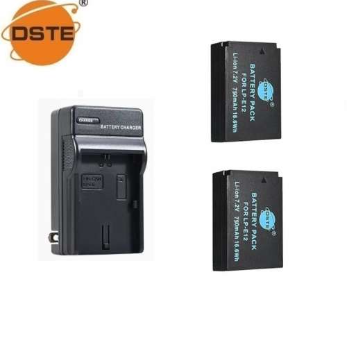 DSTE LP-E12 Lithium-Ion Battery Pack With Single-Bay Travel Battery Charger 代...