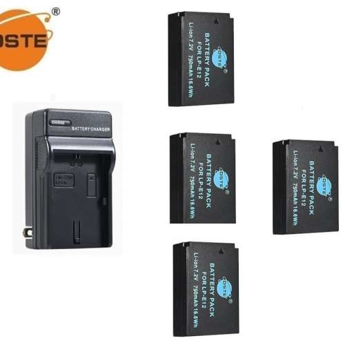DSTE LP-E12 Lithium-Ion Battery Pack With Single-Bay Travel Battery Charger 代...