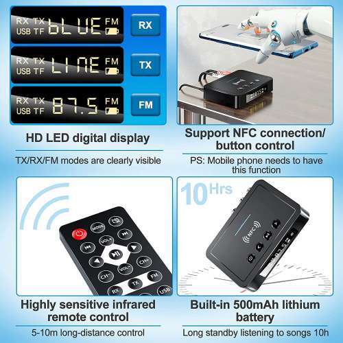NFC Bluetooth 5.0 Transceiver (Transmit /Receive Audio signal)
