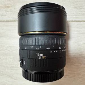Sigma 15mm F2.8 EX Fisheye Canon EF mount