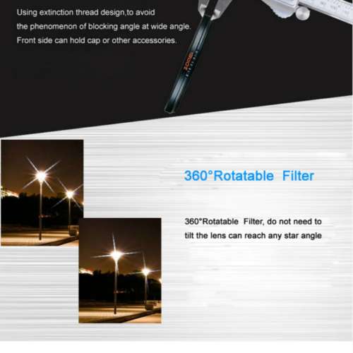 Zomei ABS Ultra Slim +4 、+6、+8 Points Star Filter  (星光濾鏡)