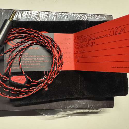 Crystal Cable dream duet 2pin 4.4 耳機線