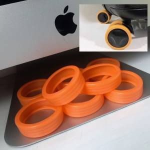 ✈️ Luggage / Chair Wheel Protector 8pc/set Orange NEW 全新 行李箱/椅子 輪子...