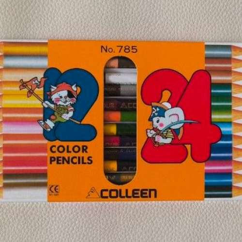 90%NEW COLLEEN Colour Pencils 12枝 雙頭 24色 木顏色筆
