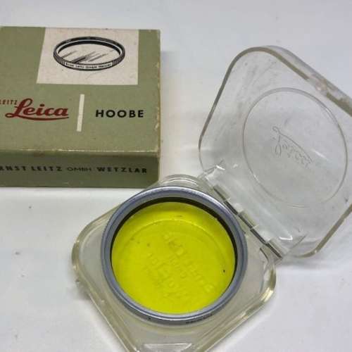 Leica yellow filter e39 39mm boxed HOOBE silver 銀色 黃色 13086 Yellow Filter ...