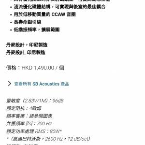 SATORI 型號MW29RN-B TWEETER 一對