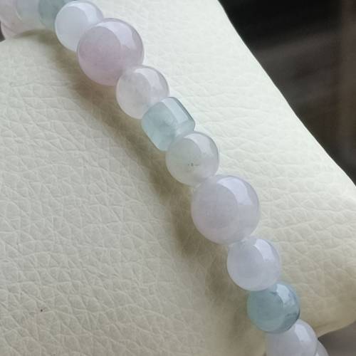 💝緬甸天然A貨冰糯種多寶翡翠手串
  （可代做香港玉石鑒定証書）
❤9.2mm~6mm*26顆
...