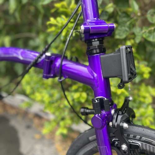 紫色配黑色外胎碳三刀 2025 ACEOFFIX 升級PRO版 5速 16吋349 鋁合金國布 鋁布 折叠...