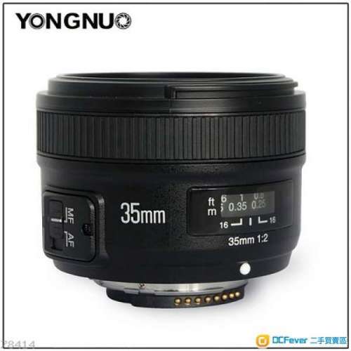 出售永諾yonguno 35mm f2 lens 清倉全新平售!!