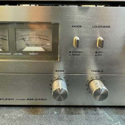 Akai 絕版功放Am-2450 雙錶頭收藏古董
