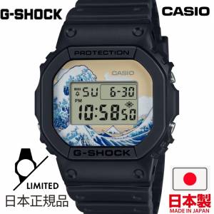 🇯🇵日本製 CASIO G-SHOCK 富嶽三十六景神奈川沖浪裏 葛飾北齋 DW-5600KHK24-1JR 日...