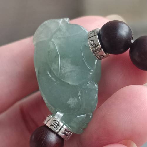 💝緬甸天然A貨冰糯晴水藍翡翠金蟾手串
  （可代做香港玉石鑒定証書）
❤S925銀飾，...