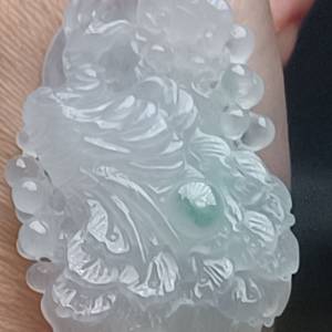 💝緬甸天然A貨冰膠淡紫點綠翡翠鳳凰
  （可代做香港玉石鑒定証書）
❤18K金南非鑽...