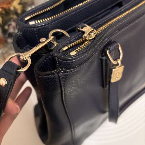 Coach 深藍色女裝皮手袋