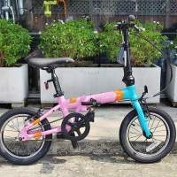 2023 大行 DAHON KAA411 KIDKING 單速 14吋 鋁合金折叠車 (附有輔助轆) 送水架前後...