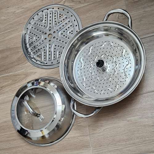 304食品級 28cm蒸氣鍋平售80元