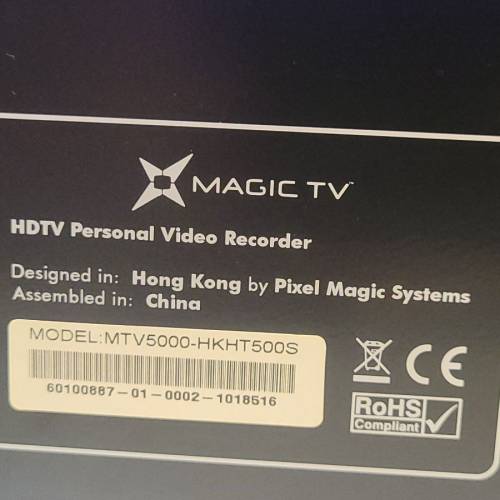 MAGIC TV MTV-5000 內置 500G HARD DISK