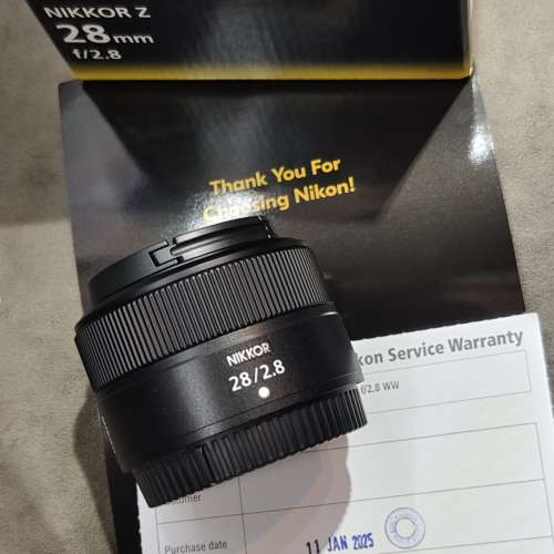 Nikon 28/2.8 Z 28mm 行貨有保有證 一年保用 全新一樣