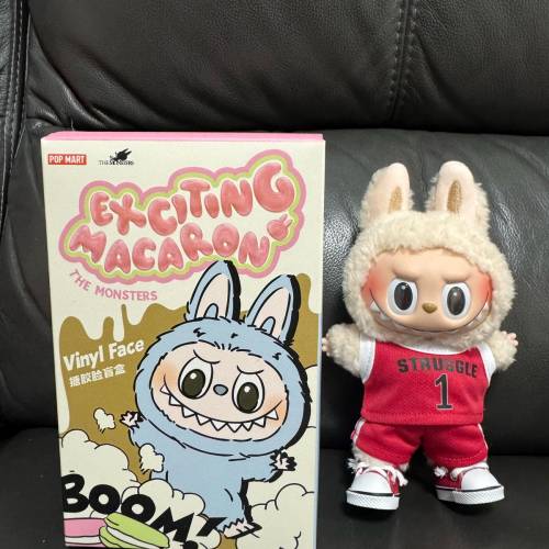 POP MART Soymilk連籃球衫褲鞋套裝 正版LABUBU The Monsters  Exciting Macaron 心...