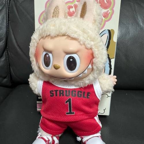 POP MART Soymilk連籃球衫褲鞋套裝 正版LABUBU The Monsters  Exciting Macaron 心...