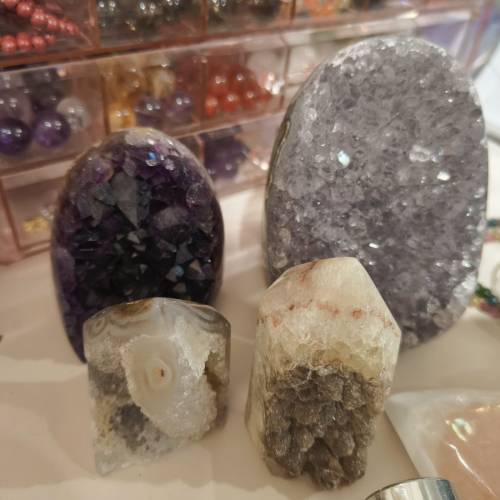 能量水晶 紫水晶 小解方石柱
