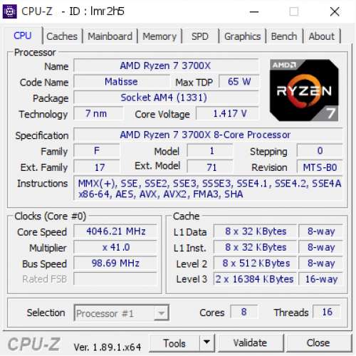 AMD RYZEN 7 3700X