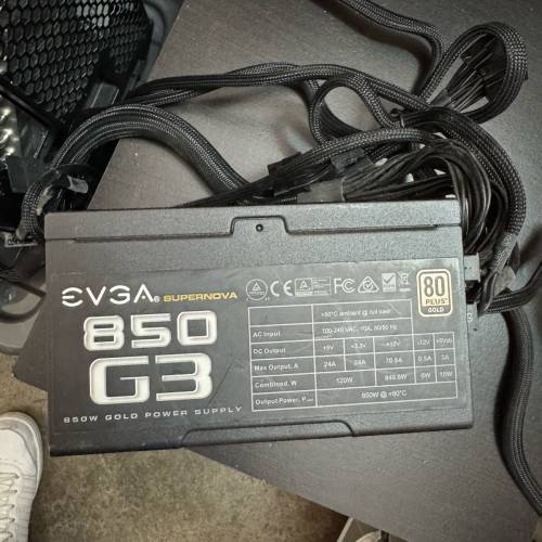 EVGA SuperNOVA 850 G3, 80 Plus Gold 850W, Fully Modular 全模組火牛
