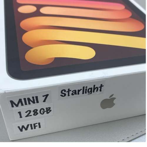 全新Apple iPad mini 8.3吋 (第7代) (2024) Wi‑Fi 128GB 星光色